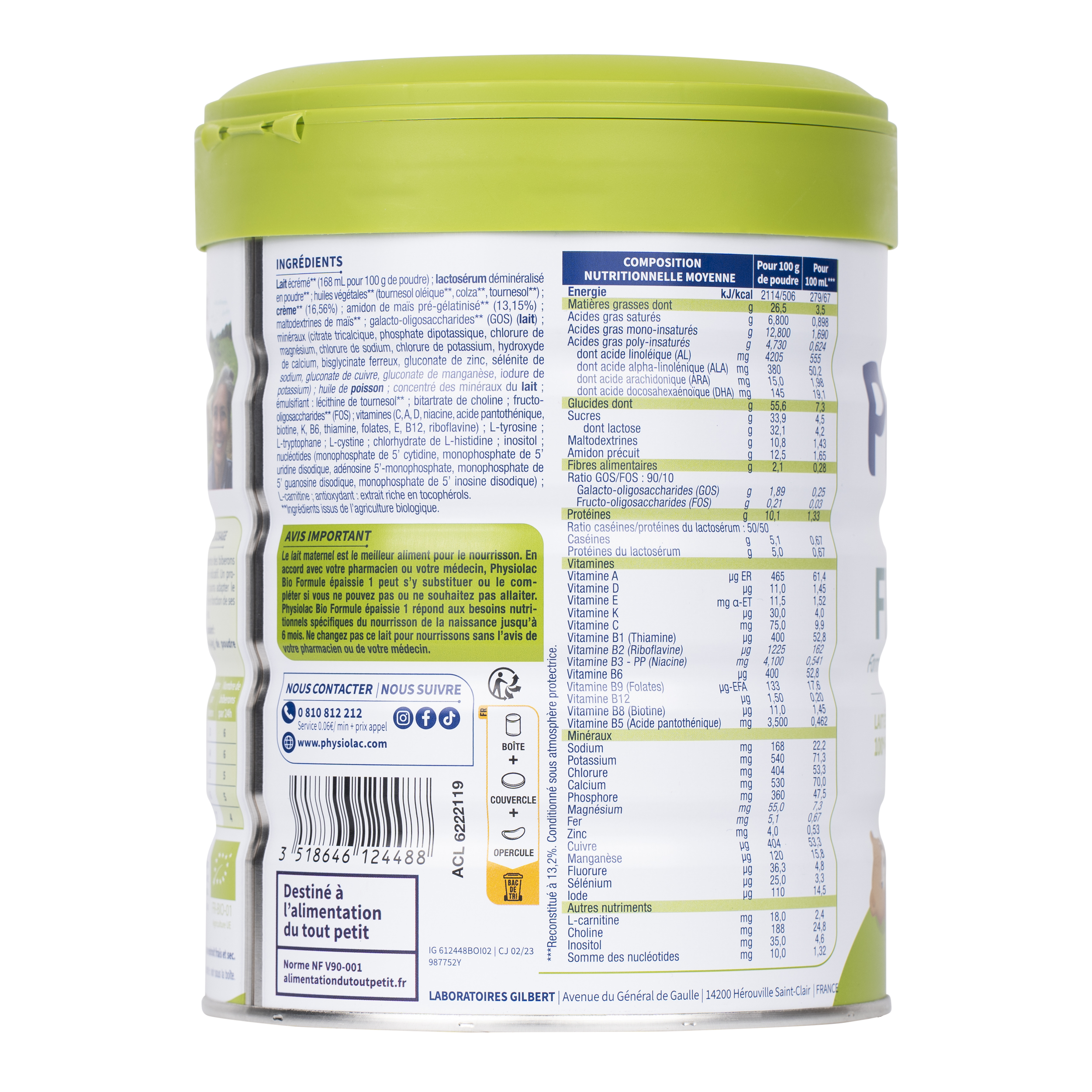 Lot x6 Lait infantile Bio épaissi 1er âge – Image 3