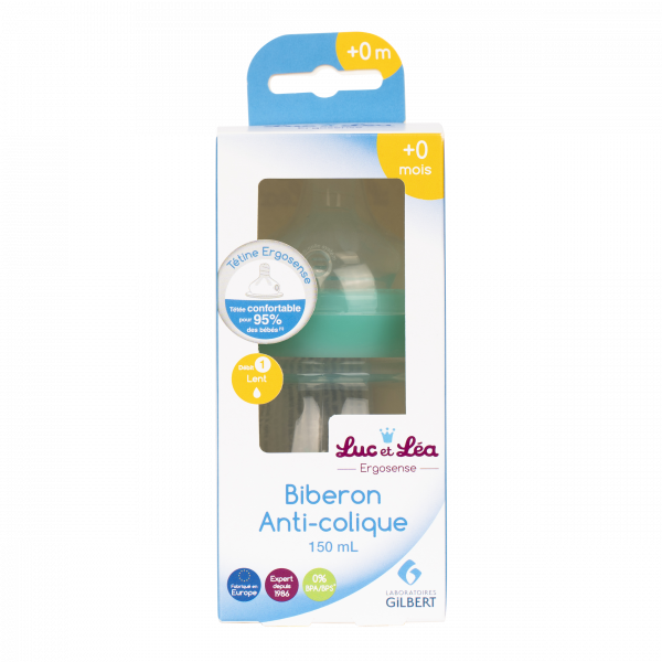 Biberon 150 ml tétine débit lent Luc et Léa – Image 2