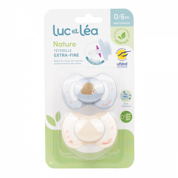 Sucettes anatomiques extra-fines 0-6 mois Luc et Léa – Image 2