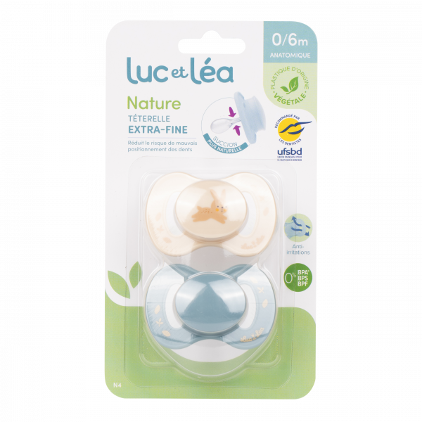 Sucettes anatomiques extra-fines 0-6 mois Luc et Léa – Image 2