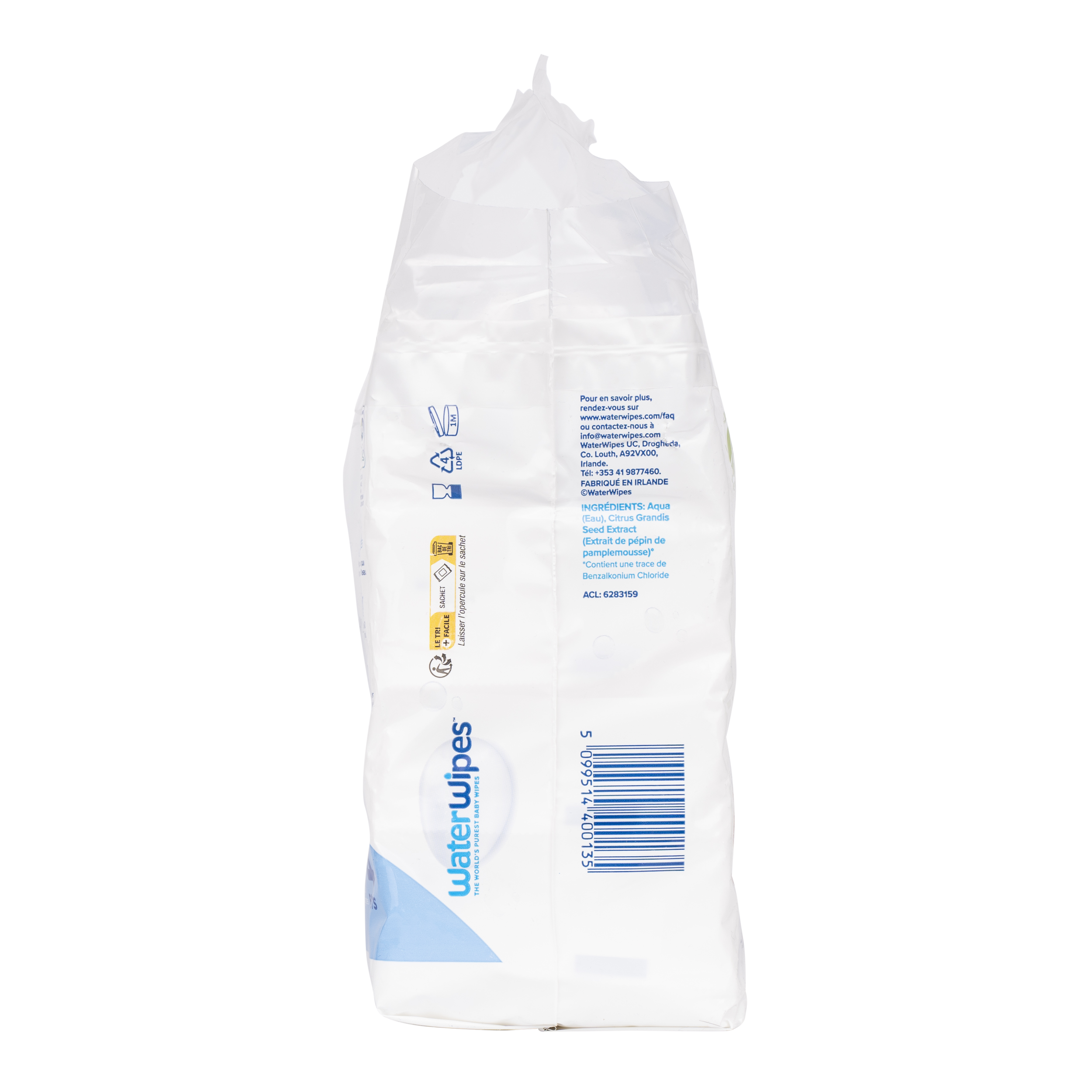 Lot x 4 Lingettes bébé à l'eau Waterwipes – Image 3