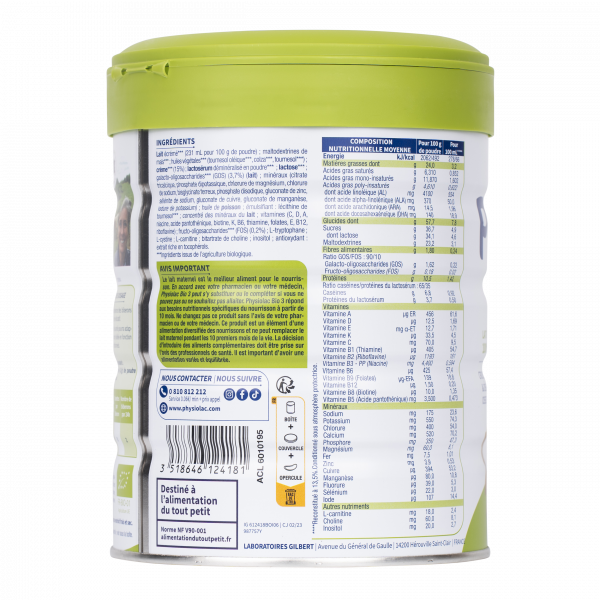 Lot x6 Lait infantile Bio 1er âge – Image 3