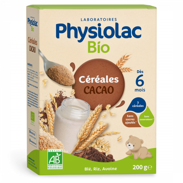 PHYSIOLAC Céréales Bébé Cacao Bio