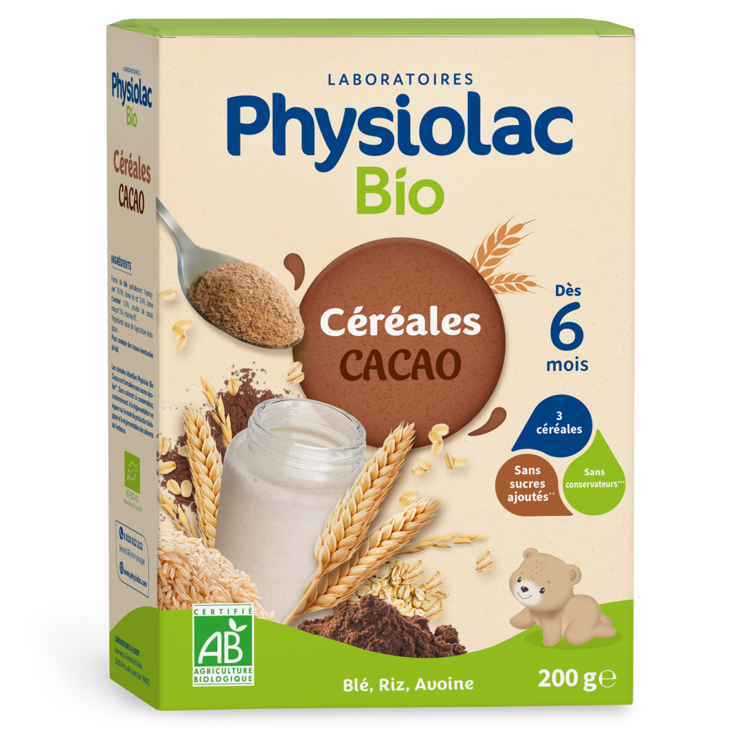 PHYSIOLAC Céréales Bébé Cacao Bio