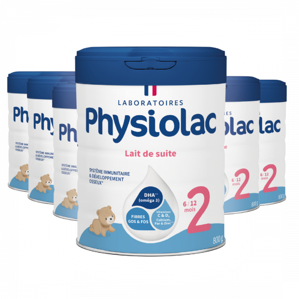 PHYSIOLAC Lot x 6 Lait infantile 2ème âge